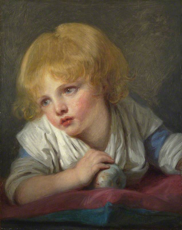 Bir çocuk ve elma - Jean-Baptiste Greuze