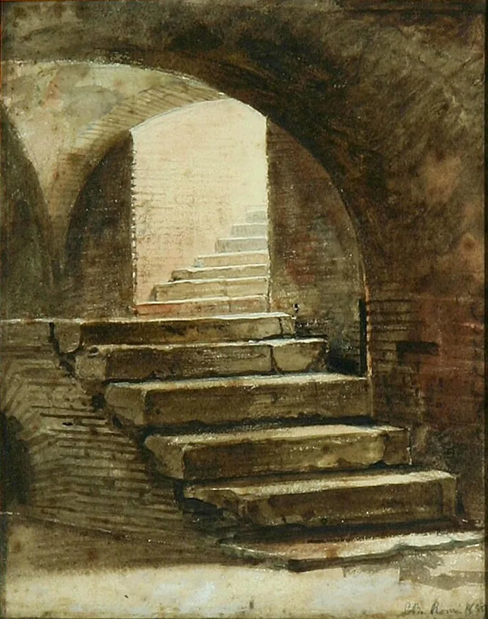 Roma'da bir merdiven. - Carl Heinrich Bloch