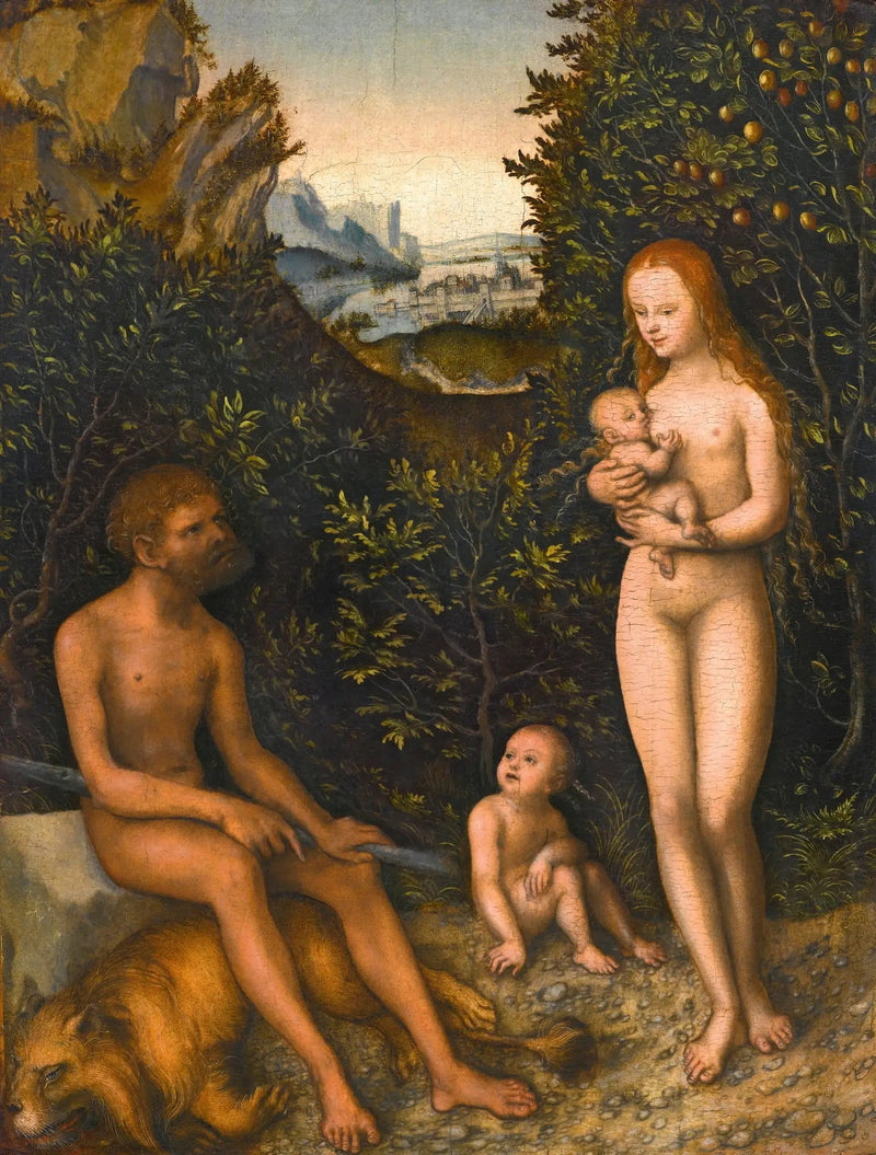 Bir faun ve ailesi - Lucas Cranach the Elder