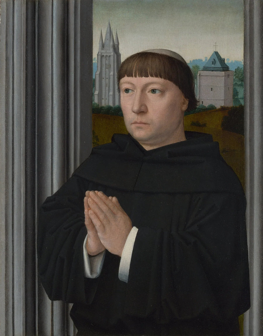 Bir Augustinian kardeş dua ederken - Gérard David