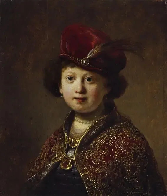 Fantastik kostümlü bir çocuk - Rembrandt