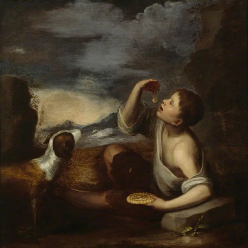 İspanyol bir çocuk ve köpeği - Bartolomé Esteban Murillo