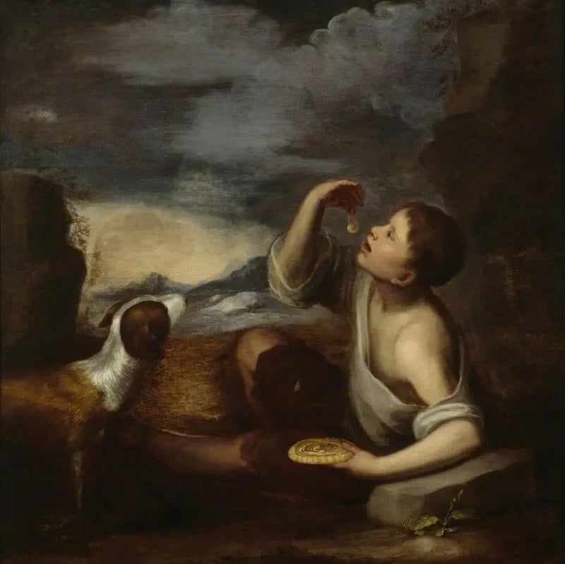 İspanyol bir çocuk ve köpeği - Bartolomé Esteban Murillo