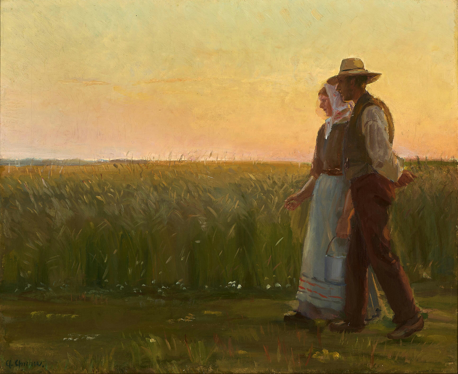 Bir erkek ve bir kız. - Anna Ancher