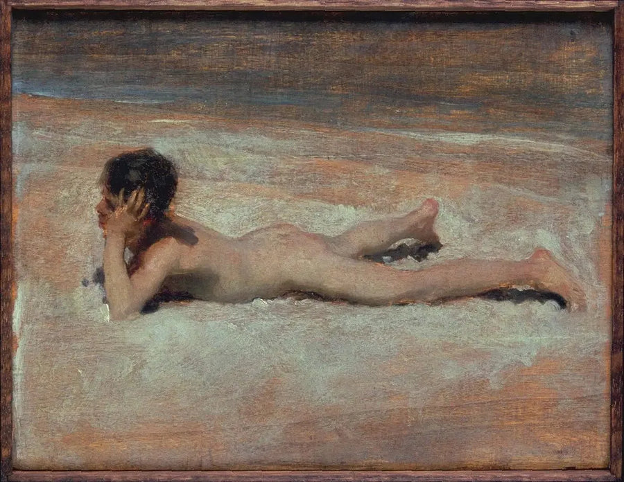 Bir plajda çıplak bir çocuk - John Singer Sargent