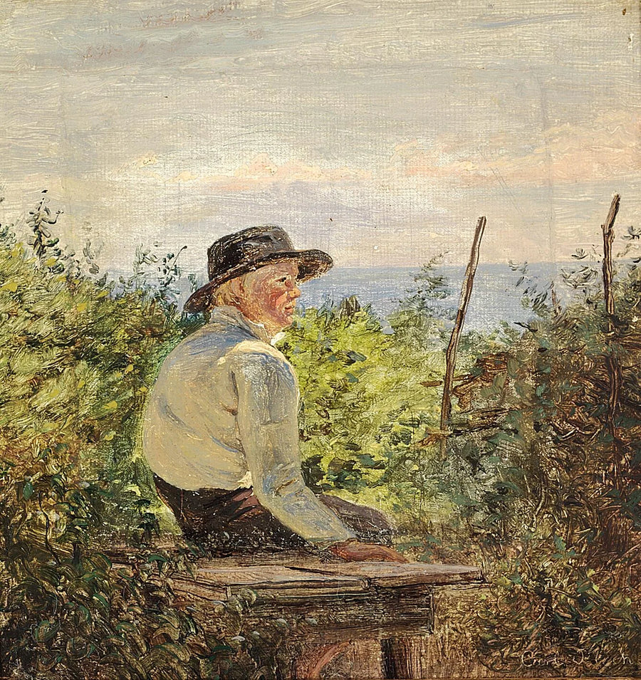 Bir çocuk bankta oturuyor. - Carl Heinrich Bloch