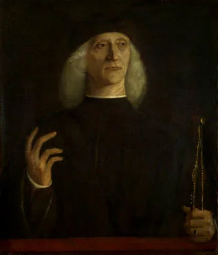 Bir adam ve cetvel (?) - Gentile Bellini