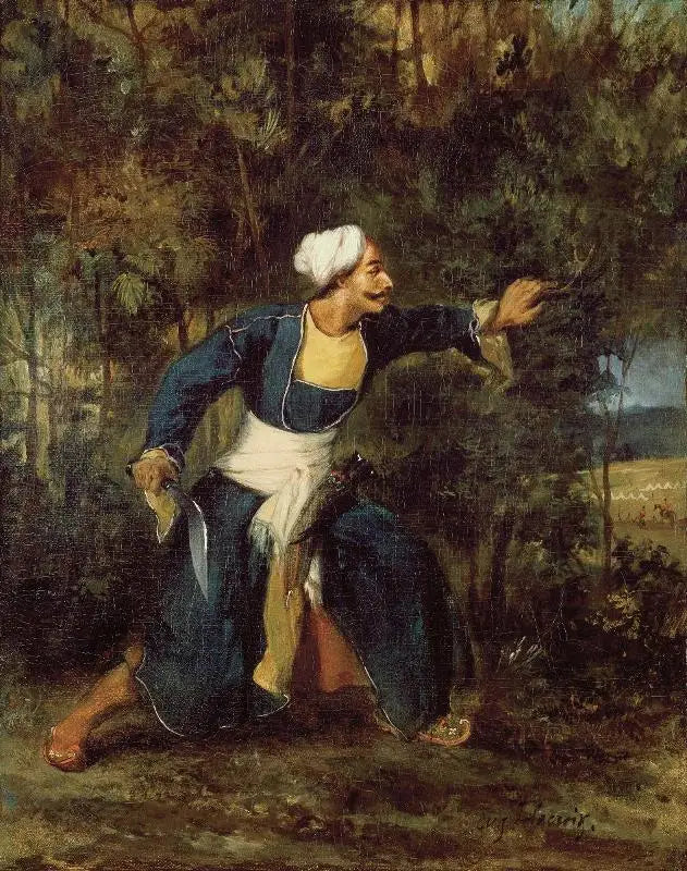 Gurkha-kree ile Silahlı Bir Hintli - Eugène Delacroix