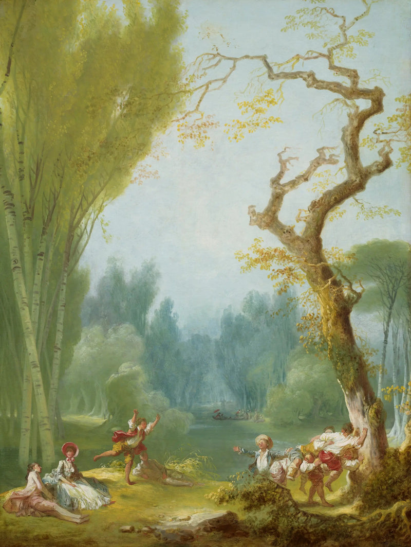 Bir at ve binici oyunu - Jean-Honoré Fragonard