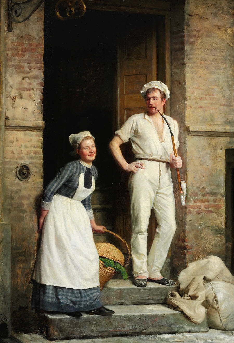 Genç bir fırıncı soğuyor - Carl Heinrich Bloch