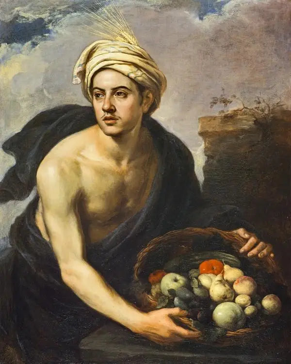 Bir genç adam, meyve sepetiyle („yaz“ın kişileştirilmesi) - Bartolomé Esteban Murillo