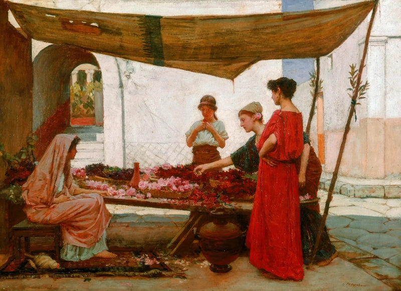 Yunan Çiçek Pazarı - John William Waterhouse