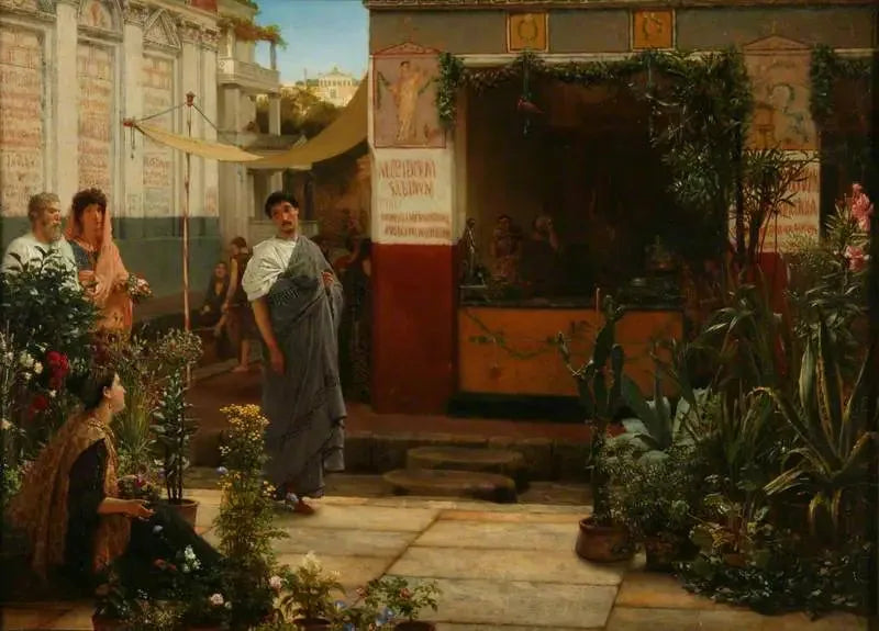 Roma Çiçek Pazarı - Lawrence Alma-Tadema