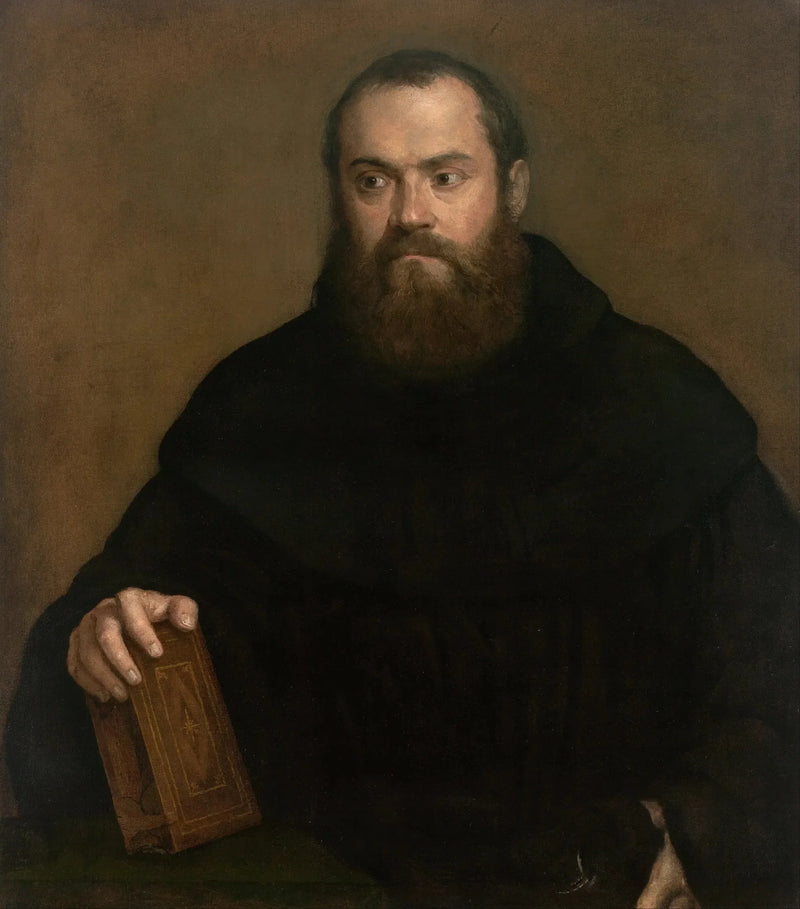 Bir rahip ve kitap - Titian