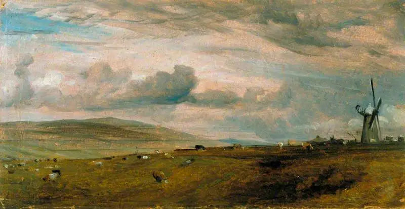 Brighton yakınlarında bir rüzgar değirmeni - John Constable