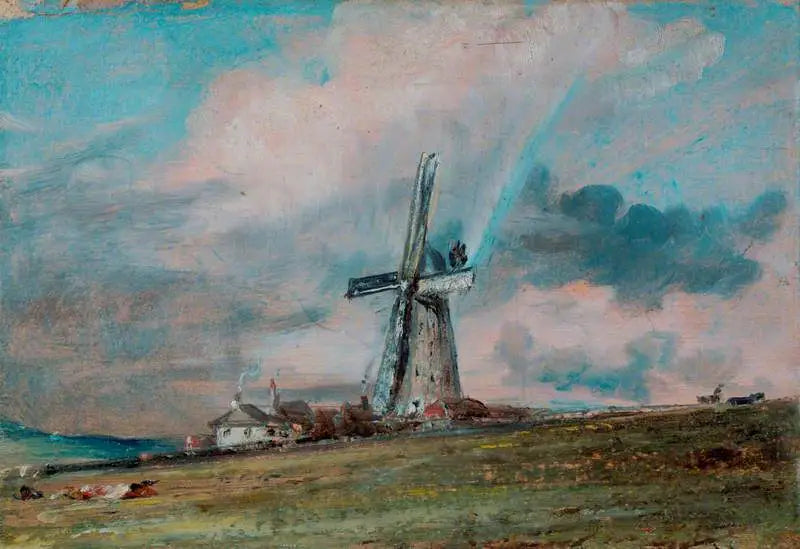 Brighton yakınlarındaki Downs'ta bir yel değirmeni - John Constable