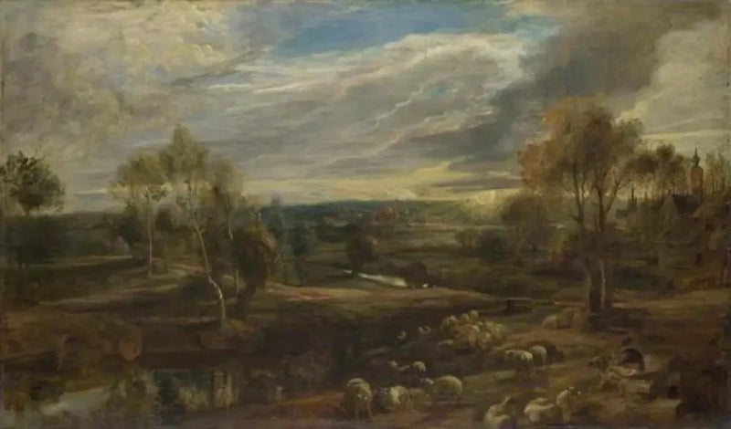 Bir manzara, bir çobanın ve sürüsünün - Peter Paul Rubens