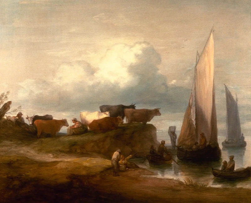 Bir Kıyı Manzarası - Thomas Gainsborough