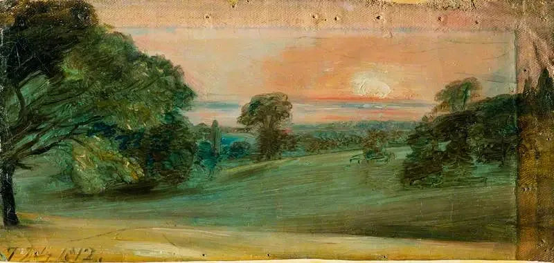 East Bergholt yakınlarında bir manzara, akşam - John Constable