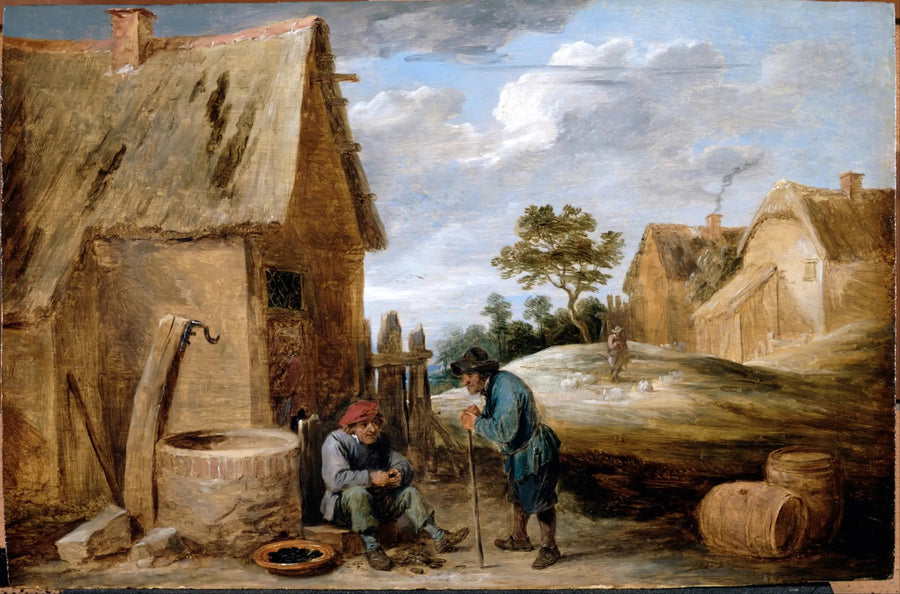 Bir çiftçi midye yerken - David Teniers le Jeune