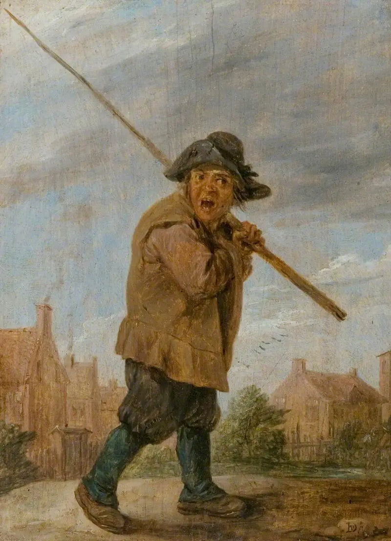 Bir çiftçi direk tutuyor - David Teniers le Jeune