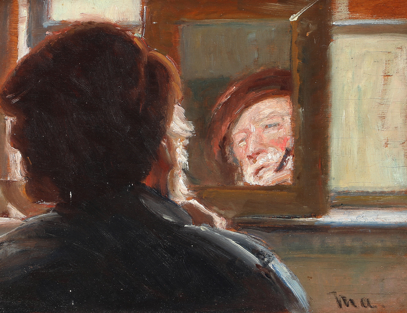 Bir balıkçı tıraş oluyor. - Michael Peter Ancher