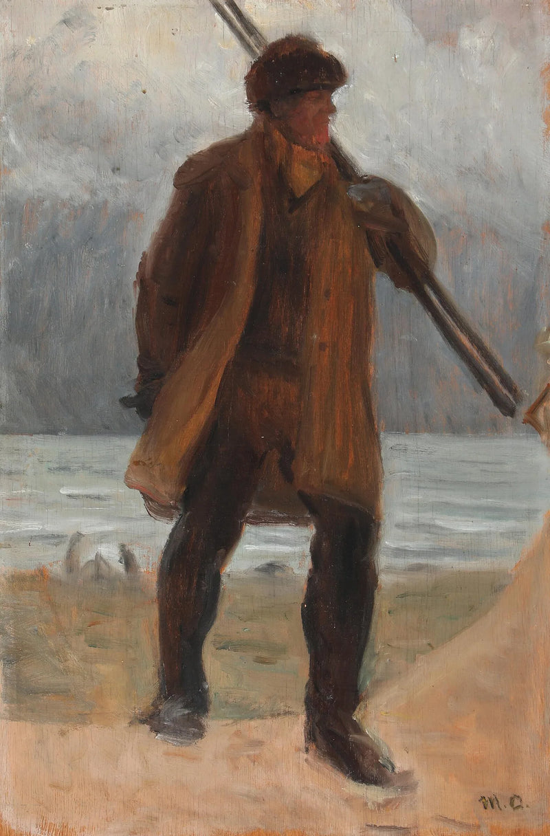 Plajda Bir Balıkçı - Michael Peter Ancher
