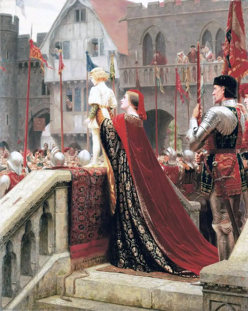 Bir Küçük Prens, zamanla bir kraliyet tahtını kutsayabilir - Edmund Blair Leighton