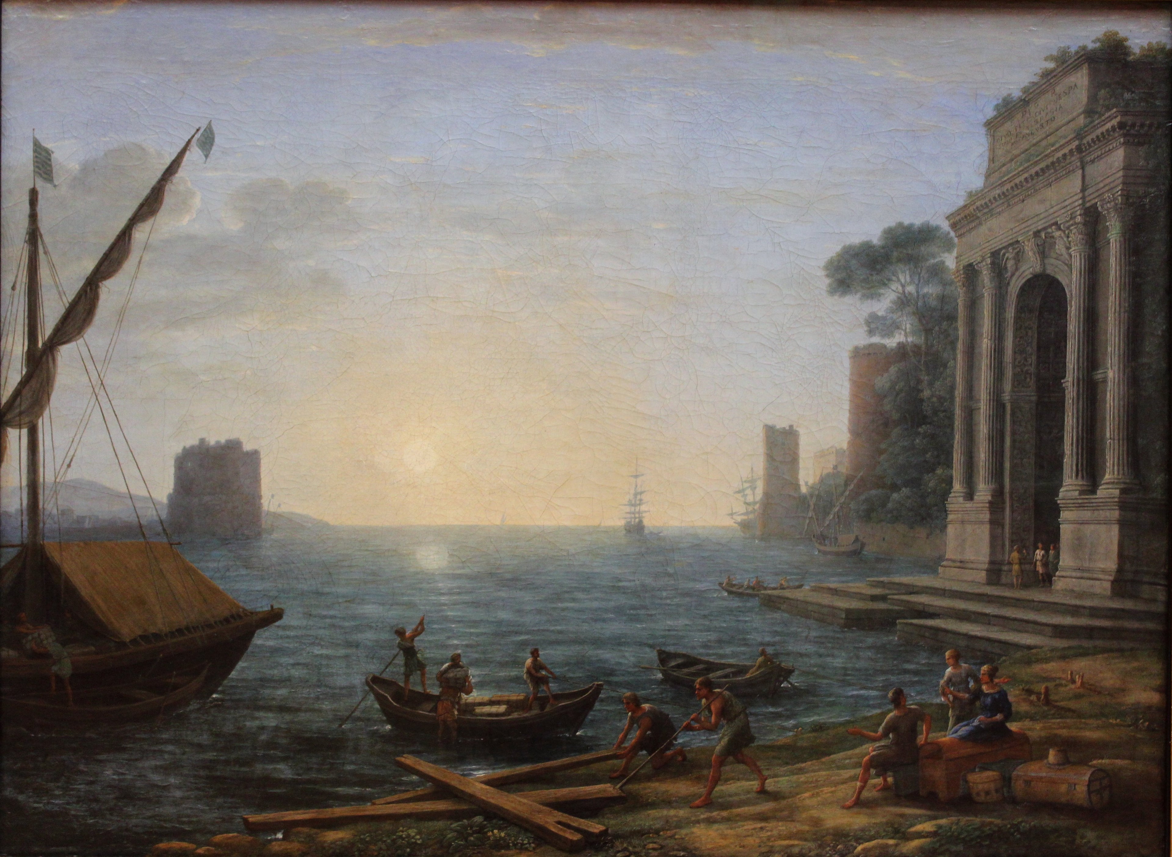 Un port maritime au lever du soleil - Claude Lorrain