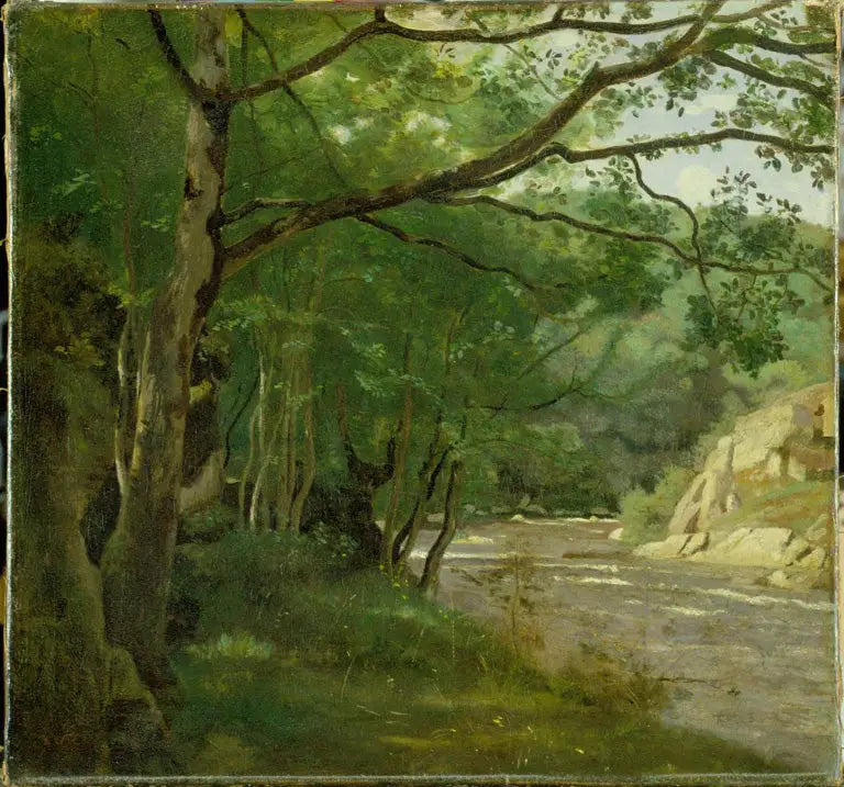 Morvan'dan bir uçurum. Lormes civarı - Jean-Baptiste Camille Corot
