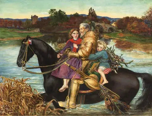 Geçmişten Bir Rüya: Sir Isumbras Ford'da - John Everett Millais