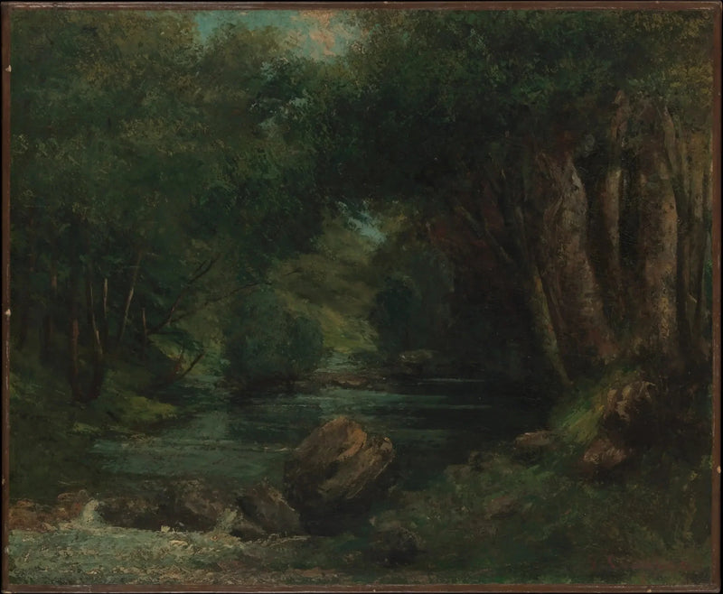 Ormanda Bir Dere - Gustave Courbet