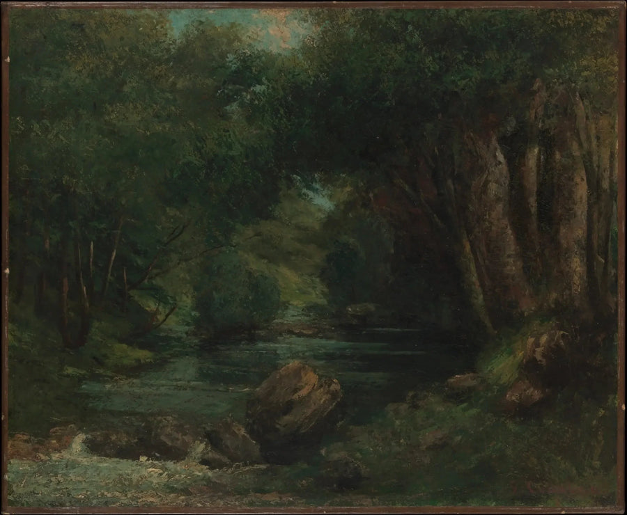 Ormanda Bir Dere - Gustave Courbet