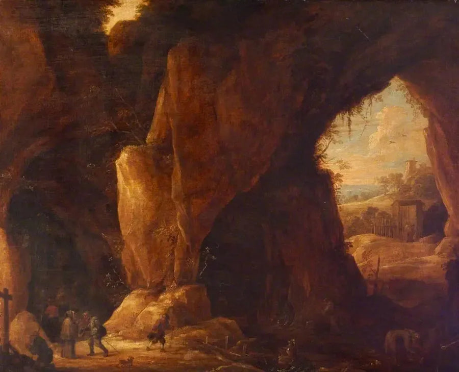 Bir Mağarada Bir Tapınak - David Teniers le Jeune