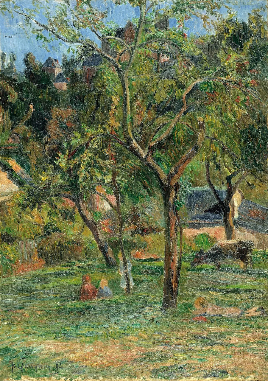 Bihorel Kilisesi'nin Altında Bir Bahçe - Paul Gauguin