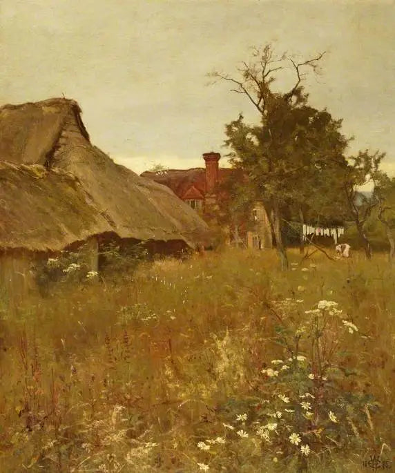 Yabani otlar tarafından işgal edilmiş eski bir köşe - Edward Wilkins Waite