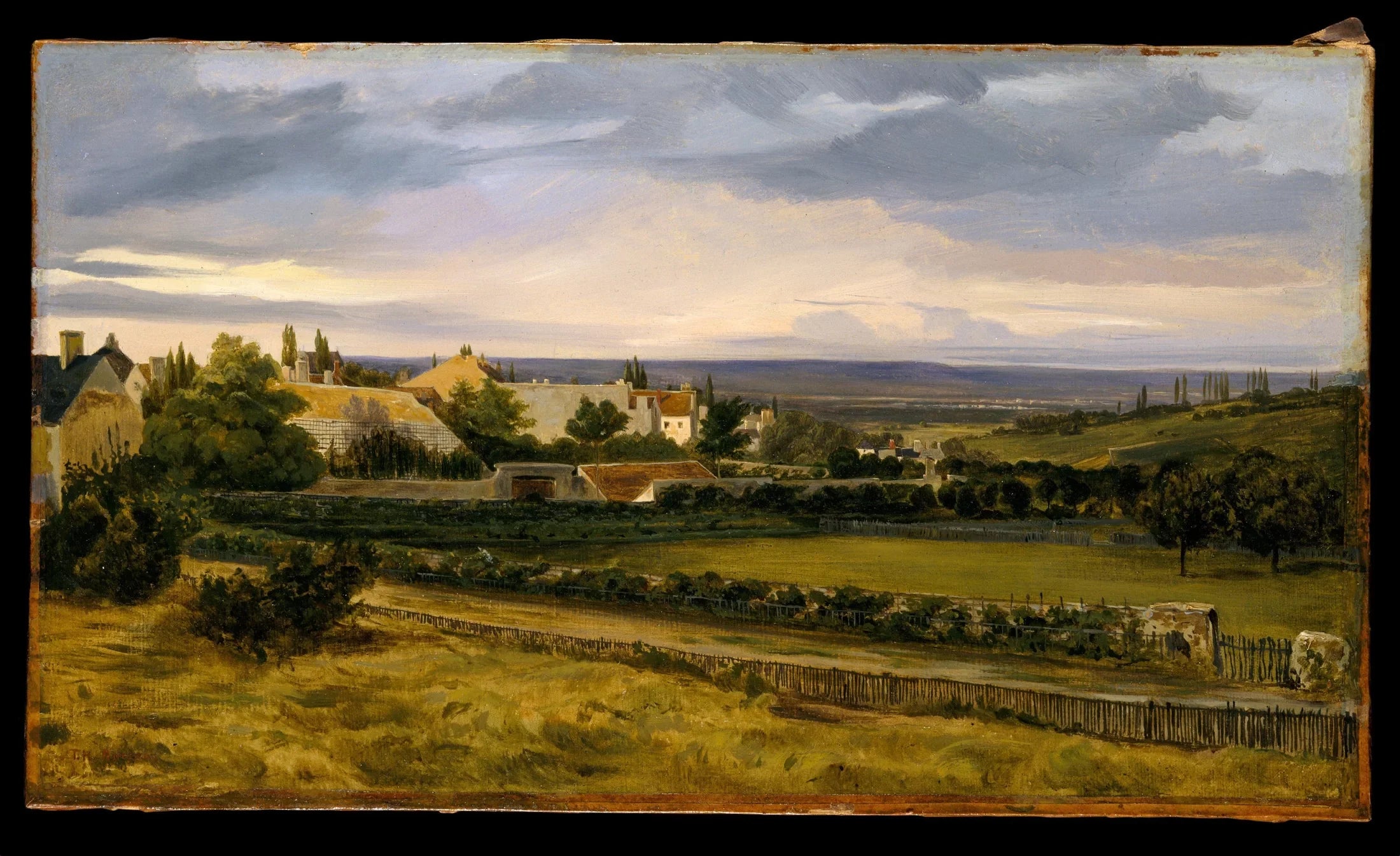 Un village dans une vallée - Théodore Rousseau image 1 reproduction artisanale de tableau