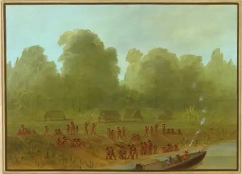 Un village de Mayoruna - George Catlin - Alpha Reproduction