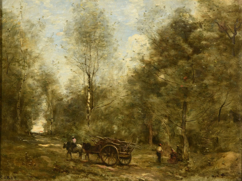 Wagnonville Ormanlarında Bir Yol - Jean-Baptiste Camille Corot