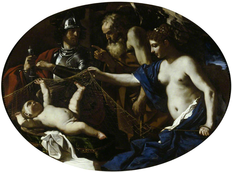 Venüs, Mars, Kupidos ve Zaman ile bir alegori - Guercino