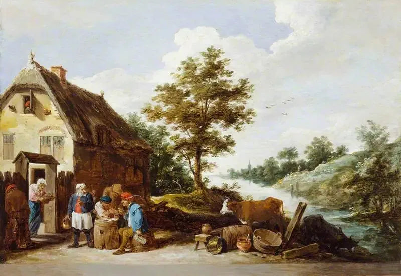 Nehir Kenarında Bir Han - David Teniers le Jeune
