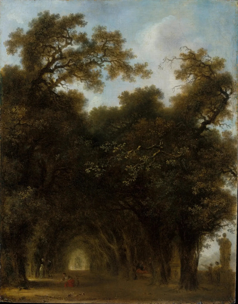 Gölgelikli Bir Bulvar - Jean-Honoré Fragonard