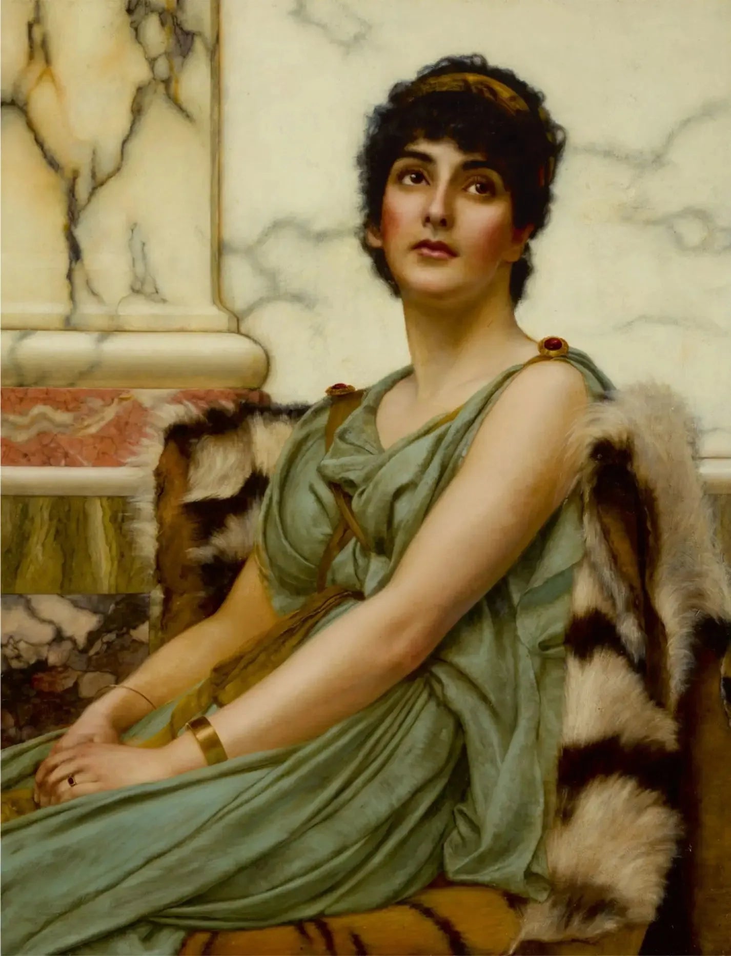 Une beauté classique - John William Godward image 1 reproduction d’œuvre d’art à l’huile