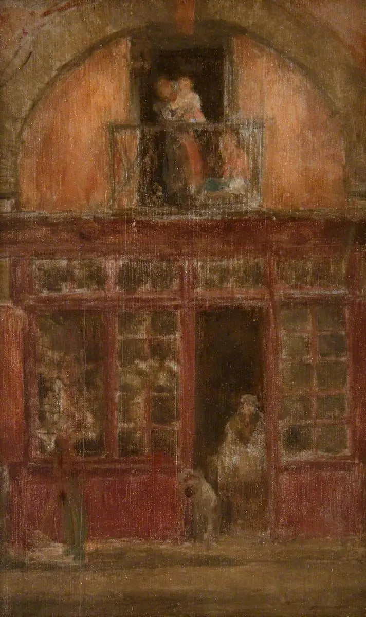 Balkonlu bir dükkan - James Abbott McNeill Whistler