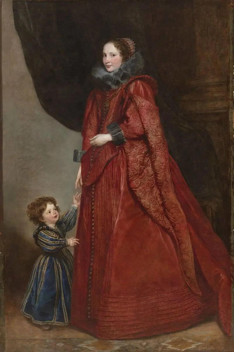 Bir Genoa kadını ve çocuğu - Antoine van Dyck