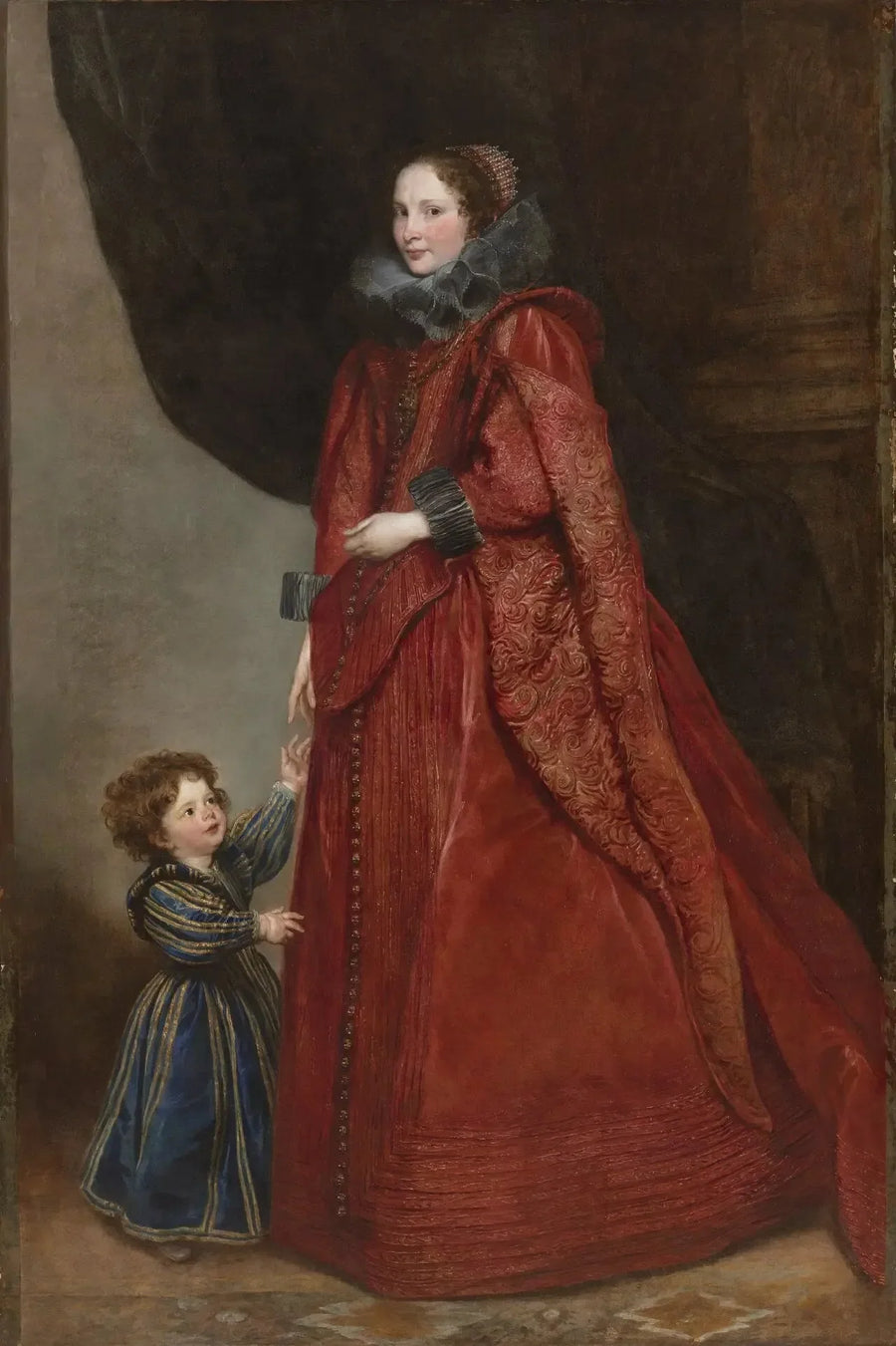 Bir Genoa kadını ve çocuğu - Antoine van Dyck
