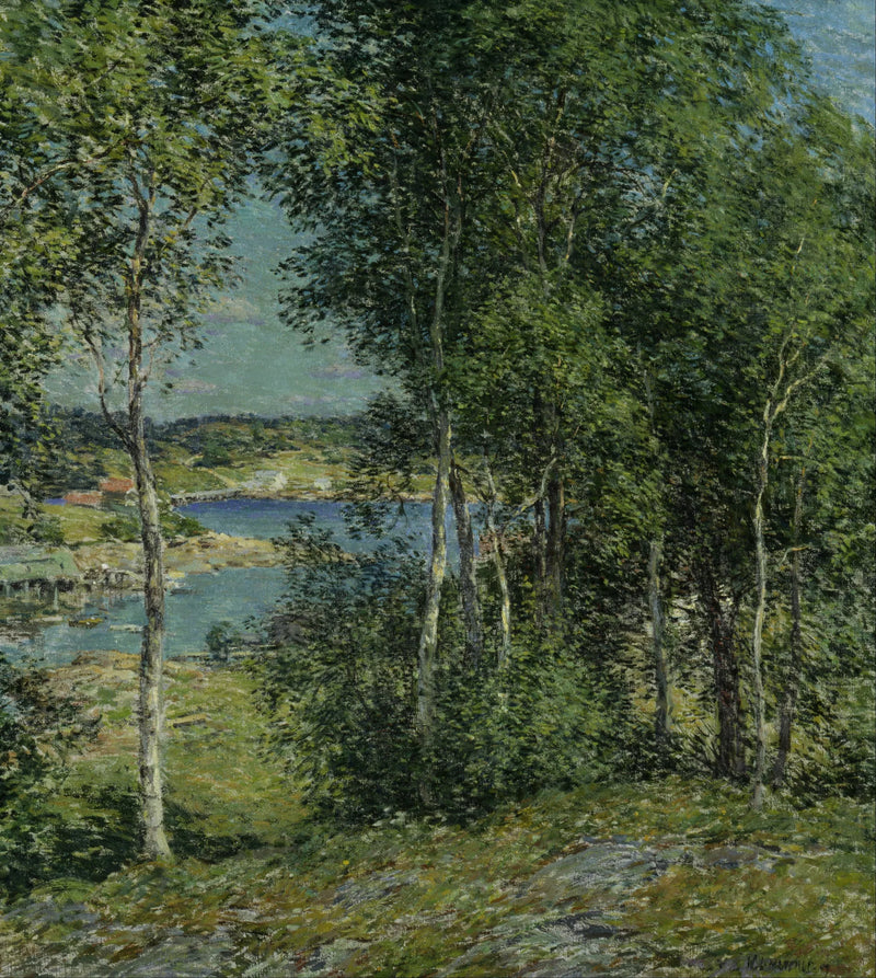 Bir huş ağacı ailesi - Willard Metcalf