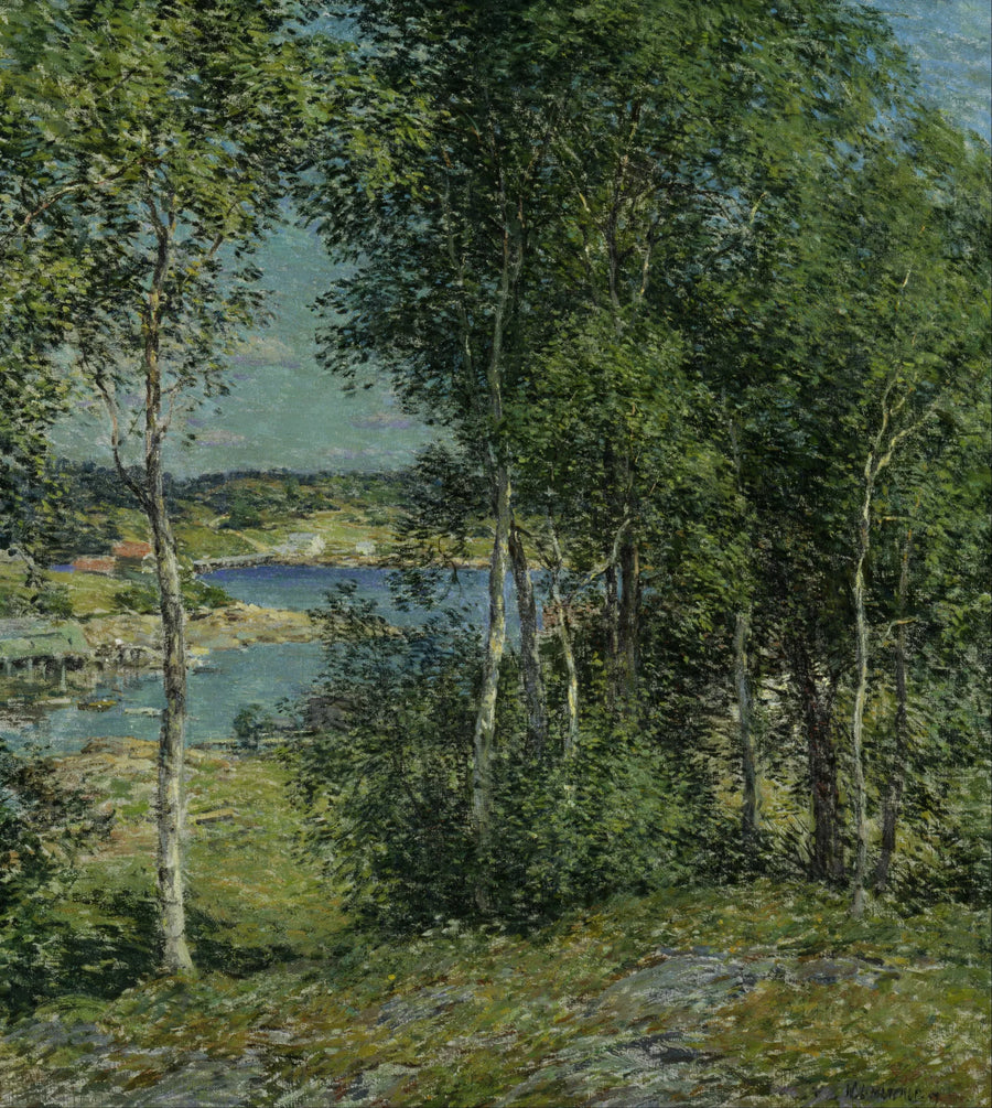 Bir huş ağacı ailesi - Willard Metcalf