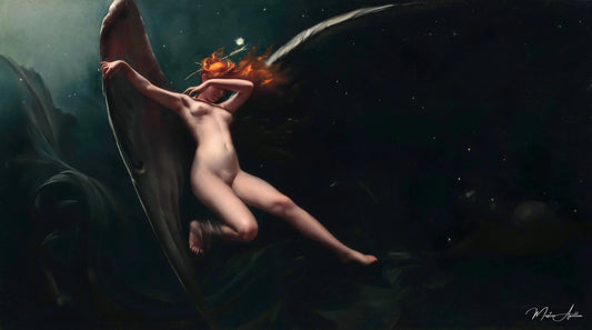 Une fée sous un ciel étoilé - Luis Ricardo Falero - Reproductions de tableaux et peintures haut de gamme