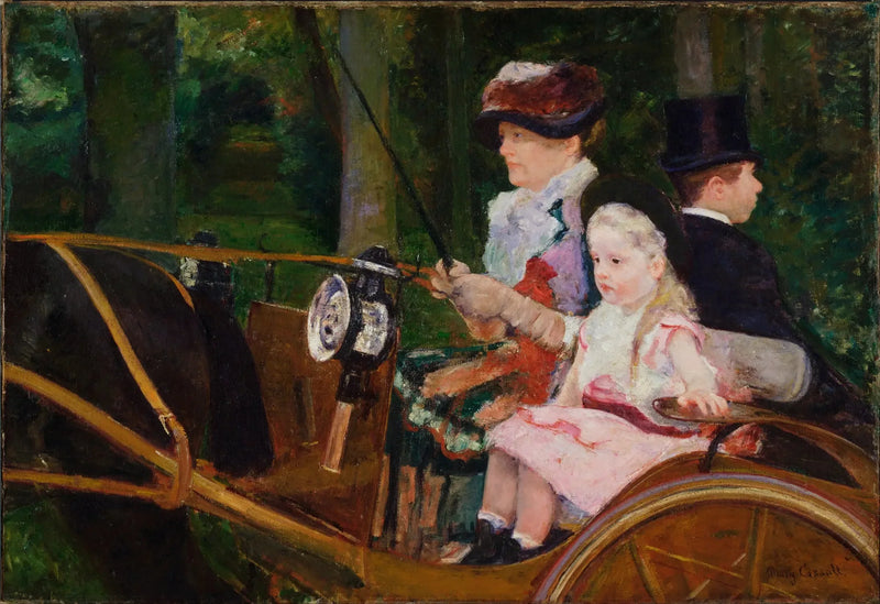 Bir kadın ve bir kız direksiyon başında - Mary Cassatt